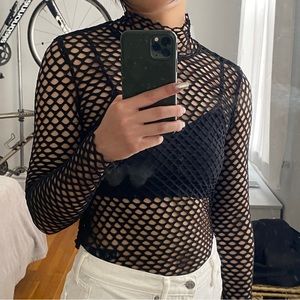Weekday mesh black top